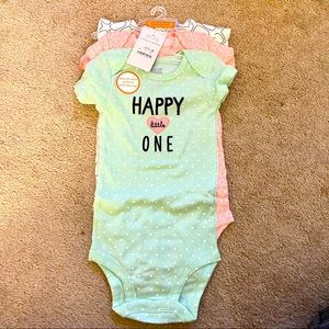 3 pack baby girl bodysuits